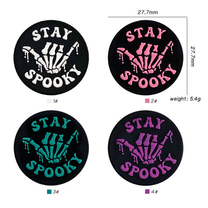 20Pcs Silicone Focal Beads Ghost Finger With Dripping Bones and Text 2