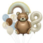 Teddy Bear Foil Balloon Set Birthday Party Decoration 20x15cm 10