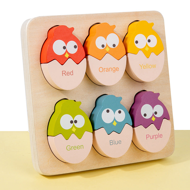 Wooden Montessori Toys Color Identification Pairing Puzzle 4