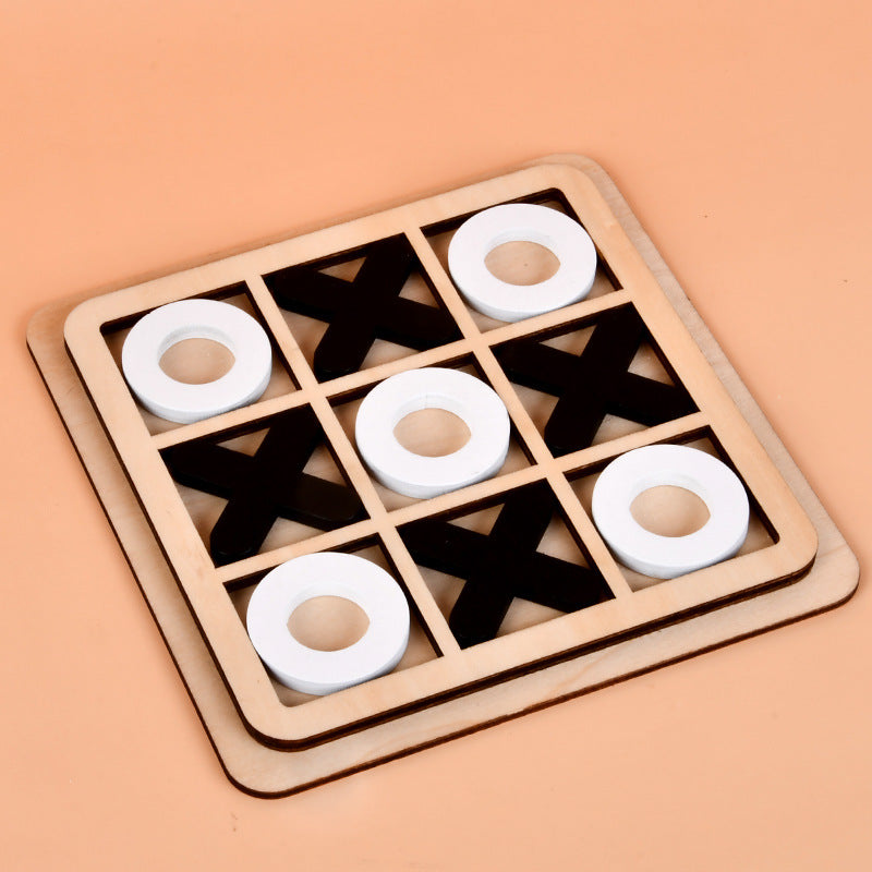 Wooden Tic Tac Toe Board Game Educational Toy for Kids 6