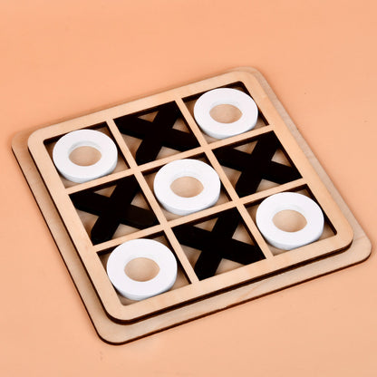 Wooden Tic Tac Toe Board Game Educational Toy for Kids 6