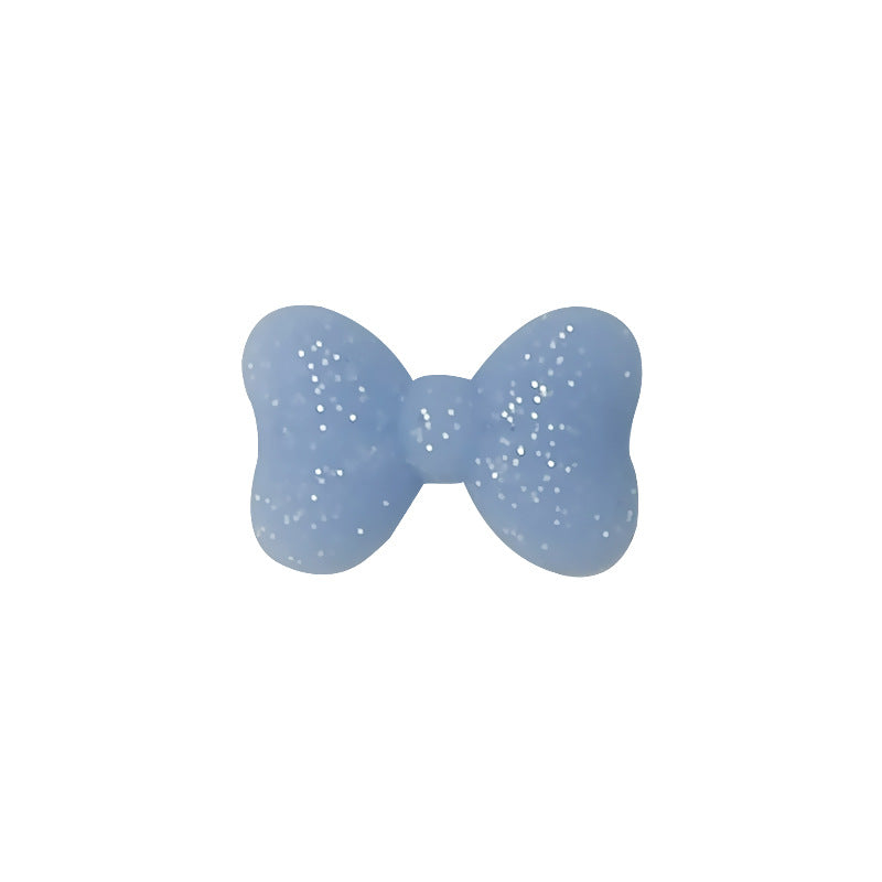 20Pcs Silicone Focal Beads Bow Cross Solid Luminous Design 13