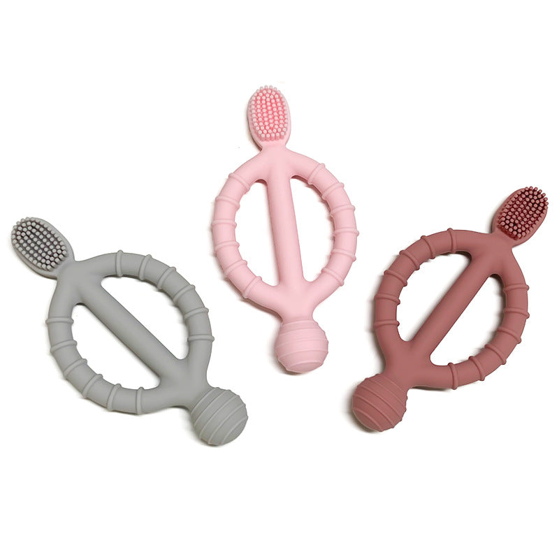 Silicone Baby Teething Toy Grip Puzzle Shape for Infant 5