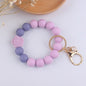 Daisy Rose Silicone Bead Wristlet Keychain 14