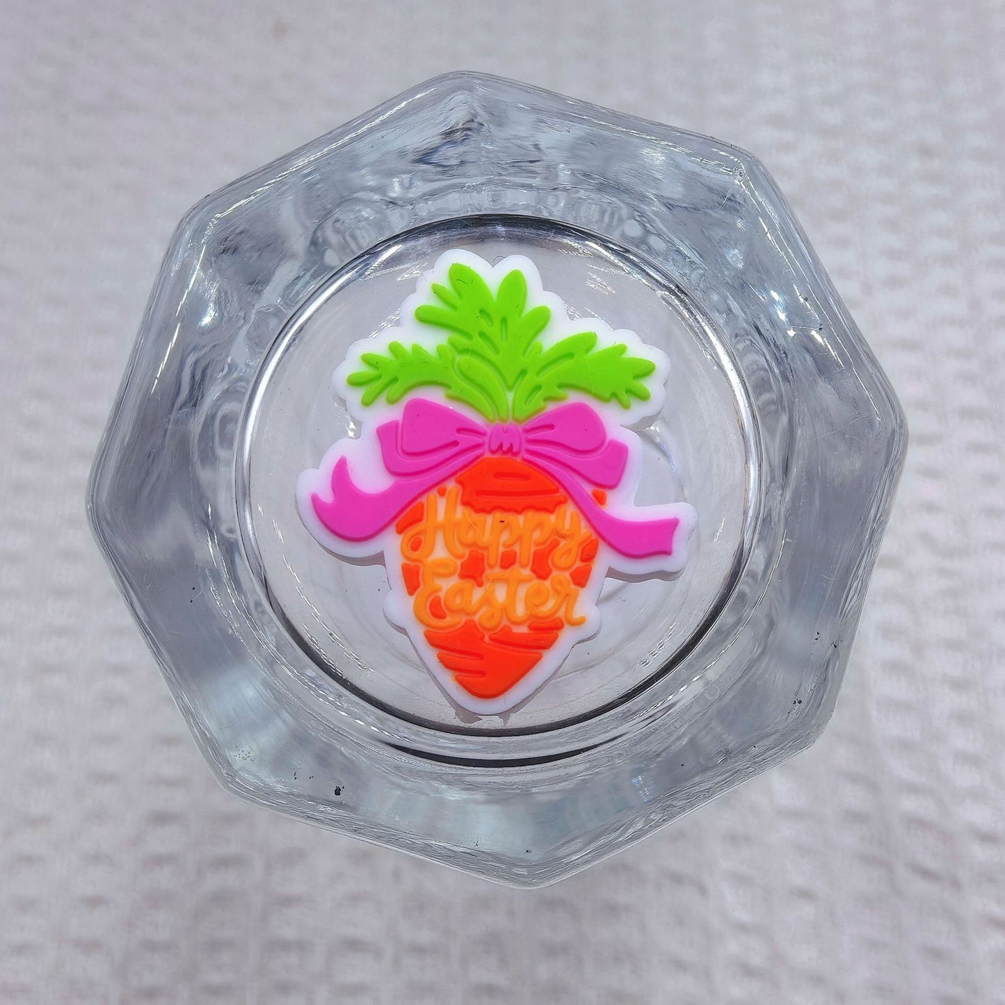 20Pcs Silicone Focal Beads Easter Carrot Bunny Ear Bow 6