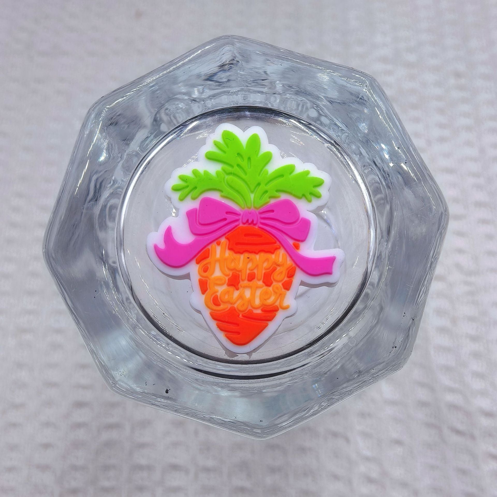 20Pcs Silicone Focal Beads Easter Carrot Bunny Ear Bow 6
