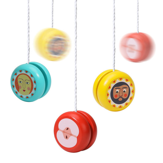 Wooden Fruit Yo-Yo Toy Classic Handmade Fidget Toy