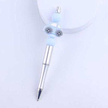Cartoon Car Silicone Beaded Pens Handmade Office School Supplies Gift 12