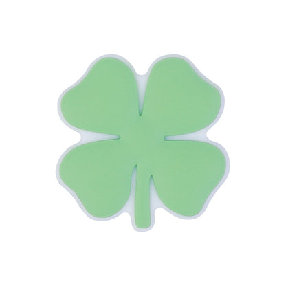 20Pcs Silicone Focal Beads Four Leaf Clover Flat Leaf Shape 7