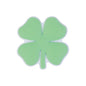 20Pcs Silicone Focal Beads Four Leaf Clover Flat Leaf Shape 7