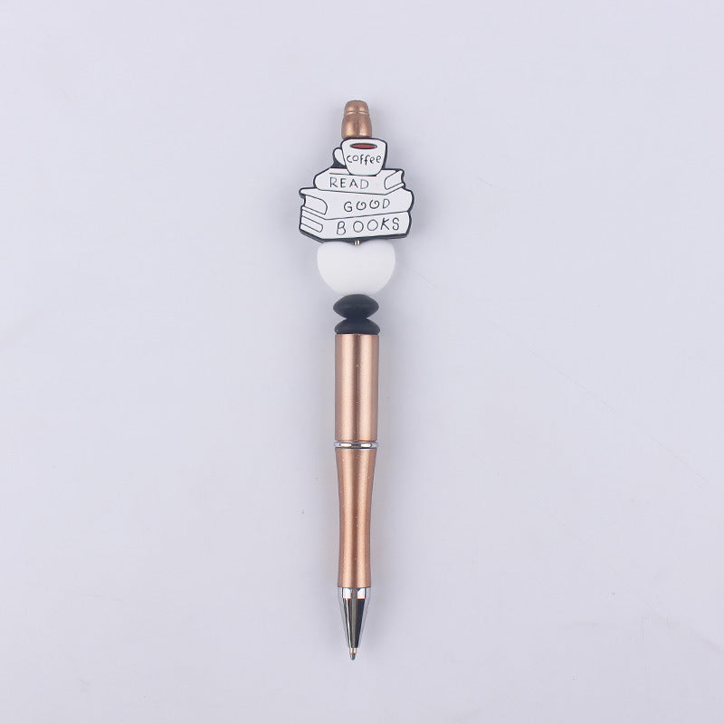 Mom Series Pattern Silicone Beaded Pens Handmade Office School Supplies 13