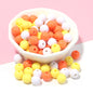 100pcs 6mm Macarons Round Acrylic Beads Christmas Solid Color Bracelet Accessories 12