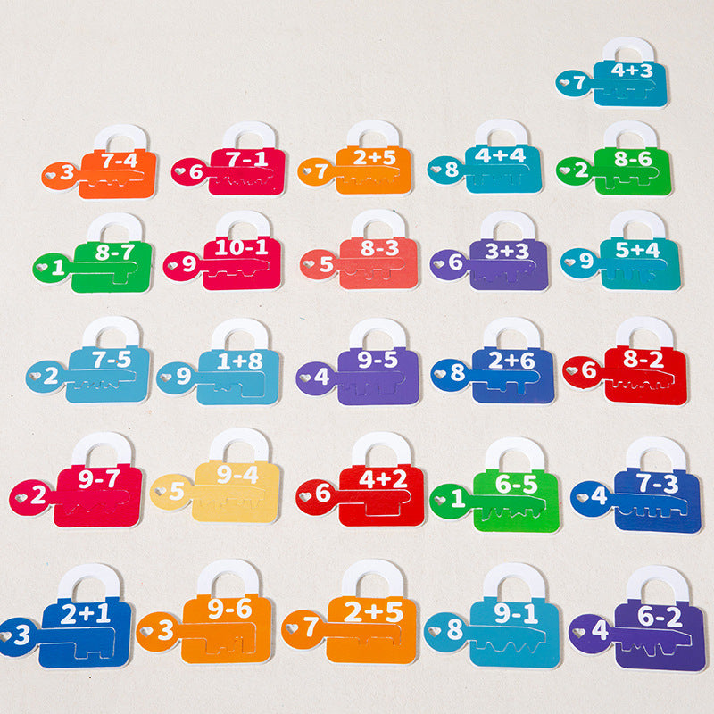 Wooden Alphanumeric Key Pairing Montessori Toys Educational Activity 3