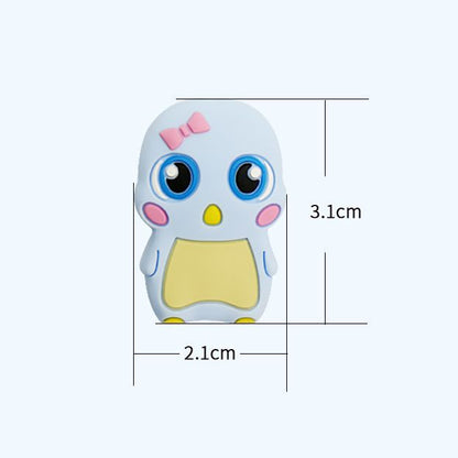 Silicone Focal Beads Cute Bowknot Little Duck Front Facing 2