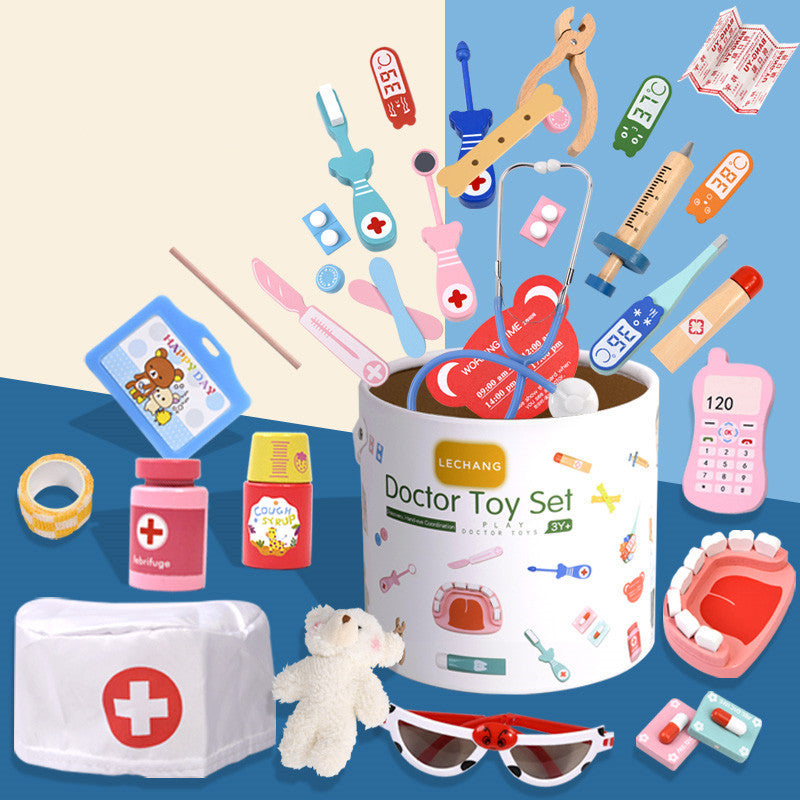 Wooden Montessori Toys Doctor Role Play Educational Toy for Kids