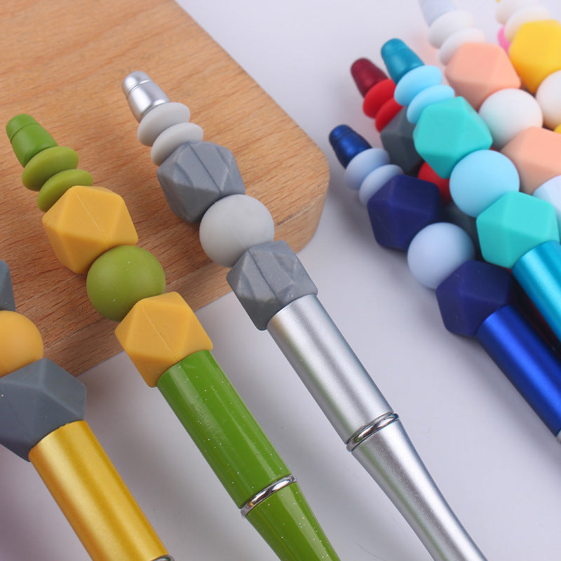 Colored Silicone Beaded Pens Handmade Office School Supplies Set 3