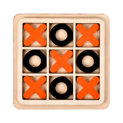 Wooden Tic Tac Toe Board Game Educational Toy for Kids