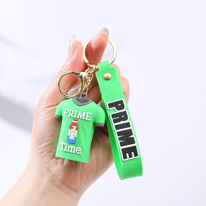 Prime Drink Soft Rubber T-Shirt PVC Keychain Charm 6