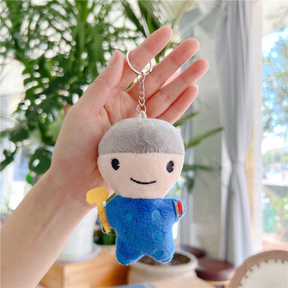 Superhero Character Plush Toy Keychain 12cm Cute Cartoon Doll 7