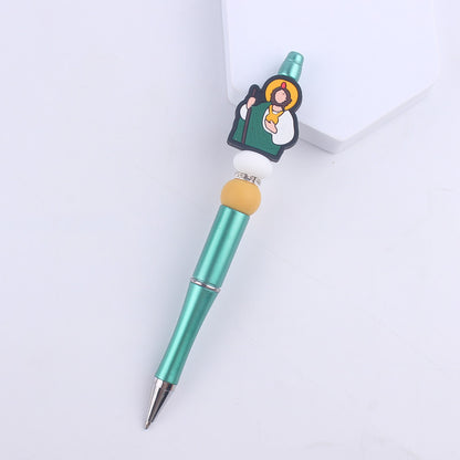 Cartoon Pattern Silicone Beaded Pens Handmade Novelty Pen Gift 11