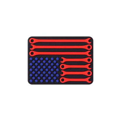 20Pcs Silicone Focal Beads Careers Veteran Flag Designs 9