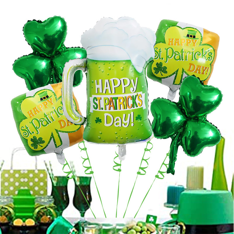 St. Patrick's Day Foil Balloon Set Party Decoration