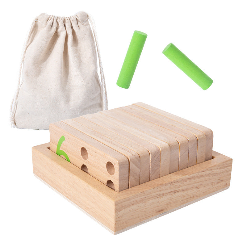 Wooden Building Blocks Educational Montessori Toys for Kids
