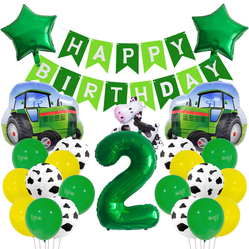 Cow Farm Foil Balloon Set Birthday Party Decoration 7