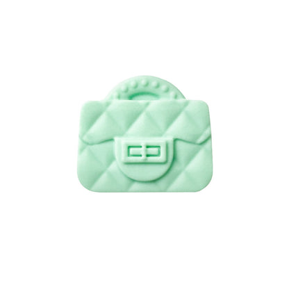 10pcs Silicone Focal Beads Bag Design Quilted Texture 24