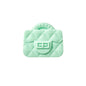 10pcs Silicone Focal Beads Bag Design Quilted Texture 24