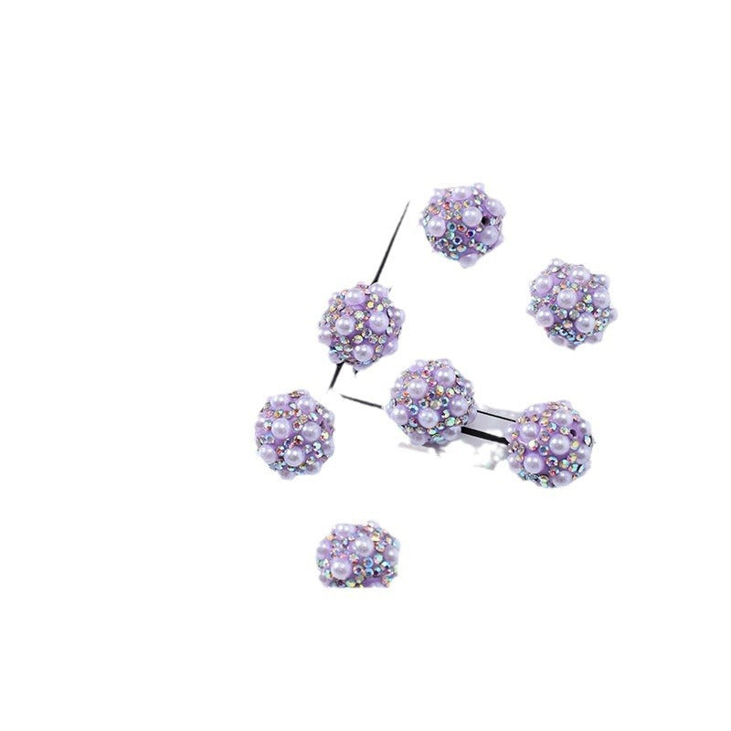 20pcs 16mm Pearl Rhinestone Clay Beads DIY Jewelry Making 5