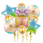 Birthday Crown Foil Balloon Set Party Decoration 9pcs 10