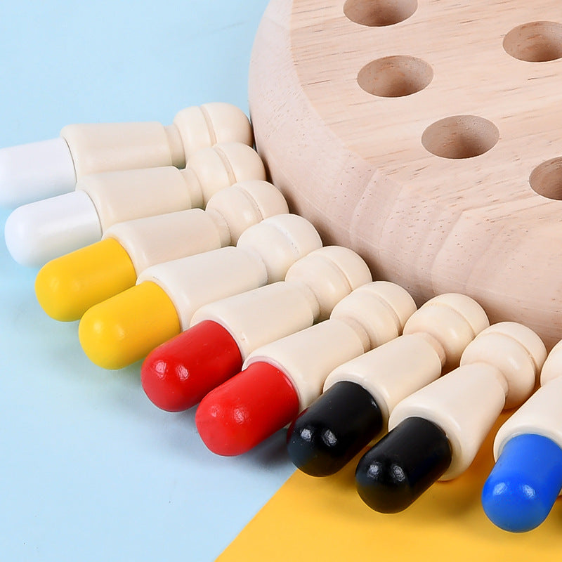 Wooden Memory Chess Montessori Toys Educational Toy 3