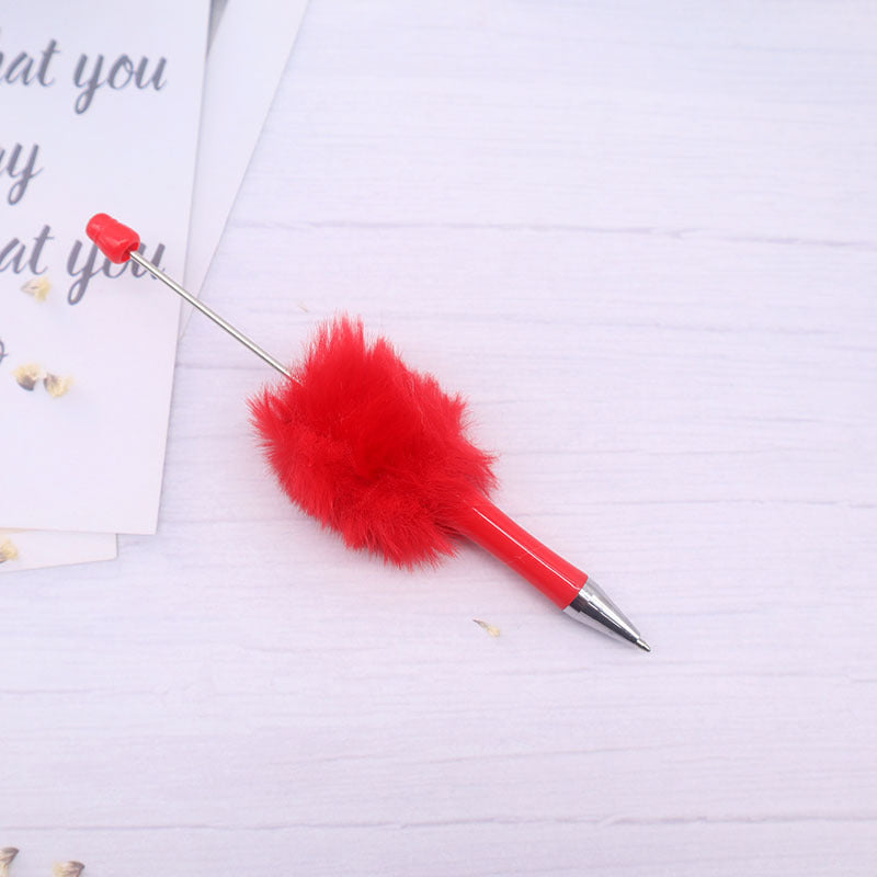 Fuzzy Plush Beadable Ballpoint Pens DIY Craft Supplies Decorative 13