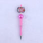 Cartoon Pattern Silicone Beaded Pens Ballpoint Pen DIY Craft Supplies 8