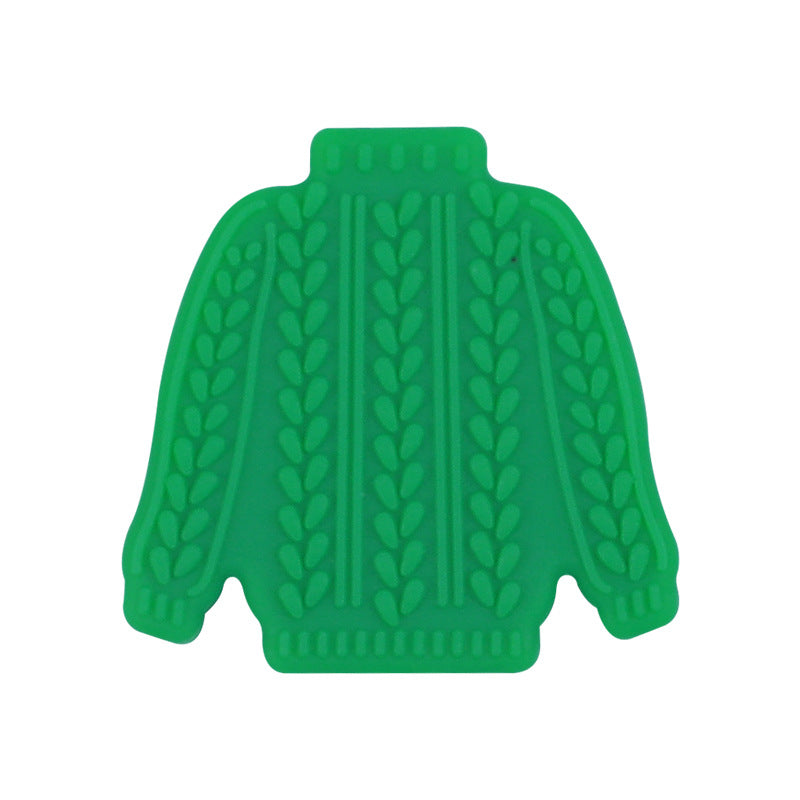 20Pcs Silicone Focal Beads Sweater Knitted Texture Design 10