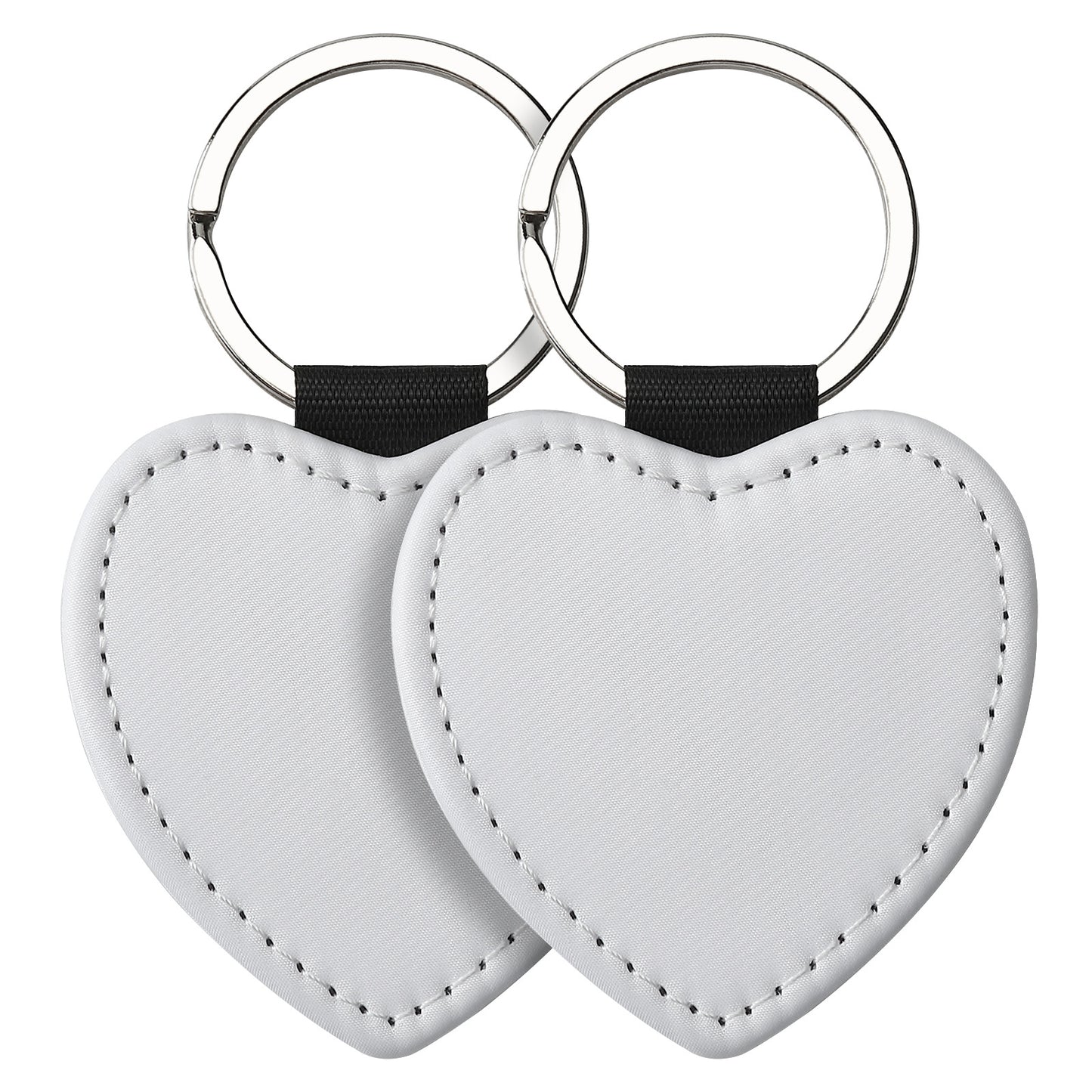 Sublimation Blank Leather Keychain Rectangular and Heart Shape 23