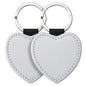 Sublimation Blank Leather Keychain Rectangular and Heart Shape 23