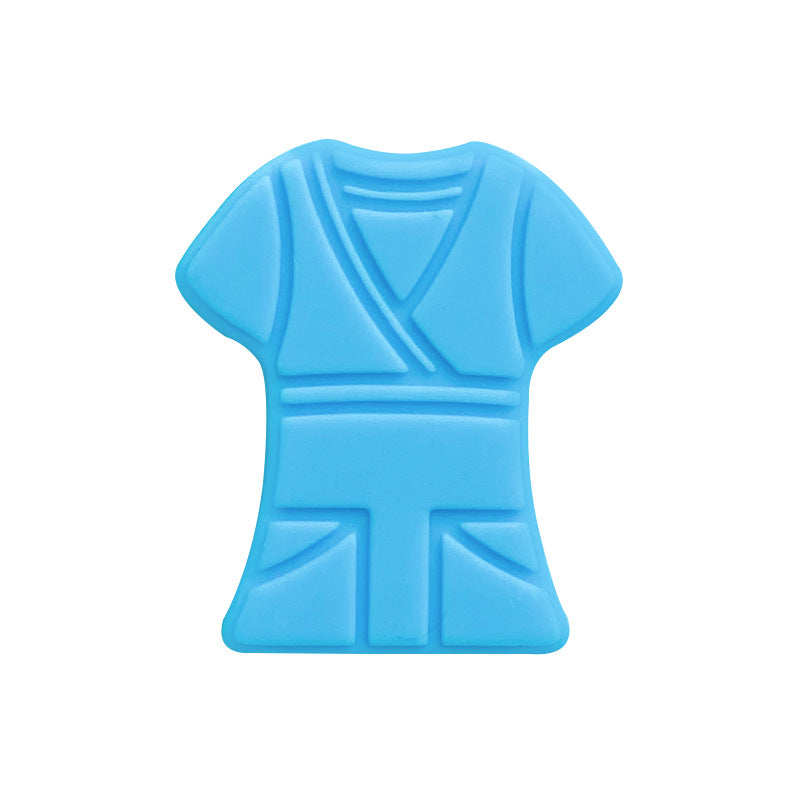 10pcs Silicone Focal Beads Cloth Shirt Shape with Belt Detail 10