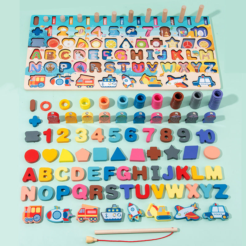 Wooden Magnetic Puzzle Board Montessori Toys Educational Toy 6