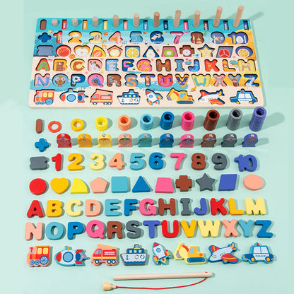 Wooden Magnetic Puzzle Board Montessori Toys Educational Toy 6