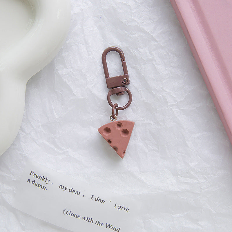 Cheese Slice Resin Keychain Cute Food Charm 9