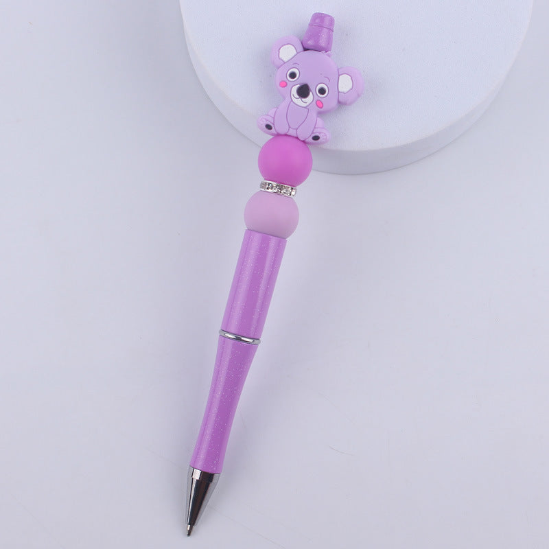 Animal Silicone Beaded Pens Handmade Novelty Ballpoint Pen Gift 12