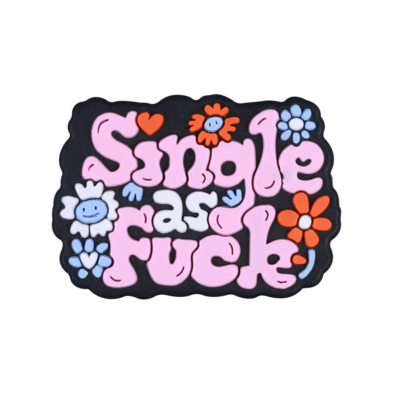 20pcs Silicone Focal Beads Funny Magic Mirror with Words 6