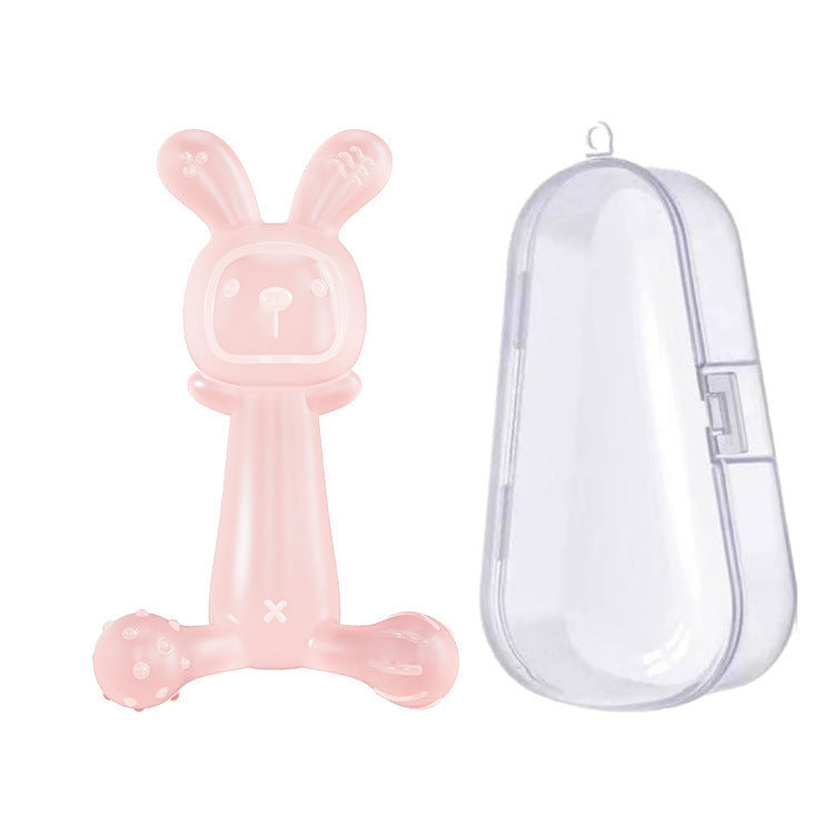 Silicone Rabbit Baby Teether Toy Set of 3 for Babies 9