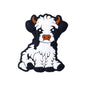 Silicone Focal Beads Cute Dairy Cattle Highland Cow Sitting Pose 7