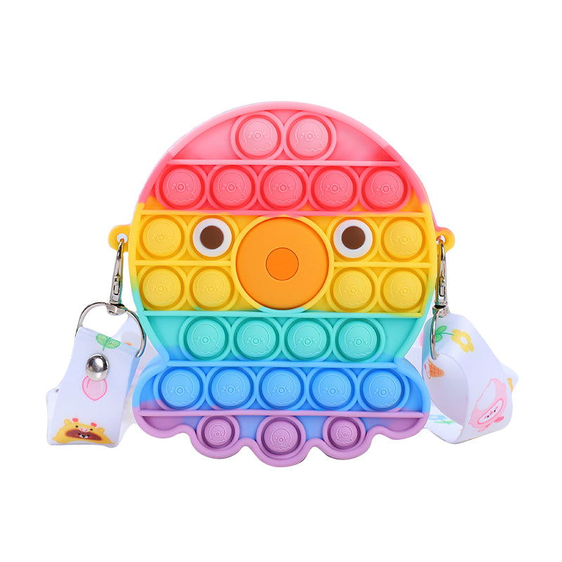 Silicone Pop It Fidget Toy Purse Sensory Bag for Kids and Adults 54