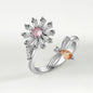 Adjustable Fidget Ring with Daisy Bee Spinner for Women Size 7