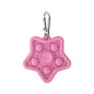 Silicone Star Pop It Fidget Spinner Toy with Keychain 8.1x6.2x3.7cm 8