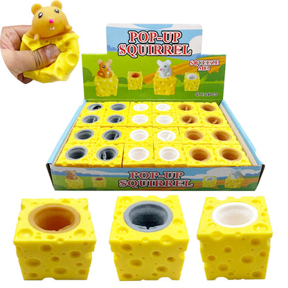 Squishy Toy Pop Up Cheese Squirrel Sensory Fidget Toy